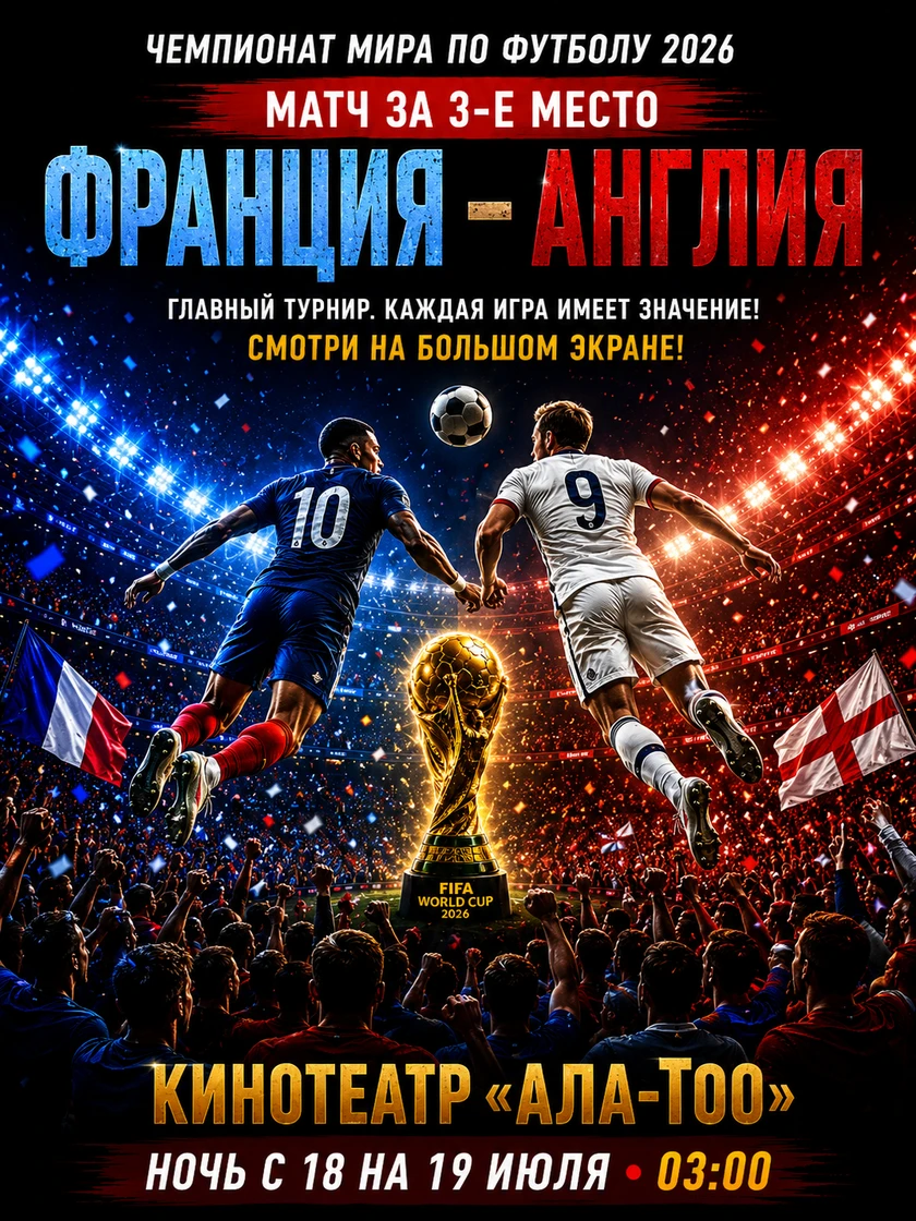 Чемпионат мира по футболу 2026. Матч за третье место: Франция – Англия